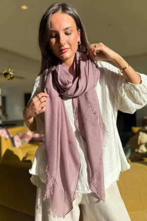 Classic Portobello Scarf Plum